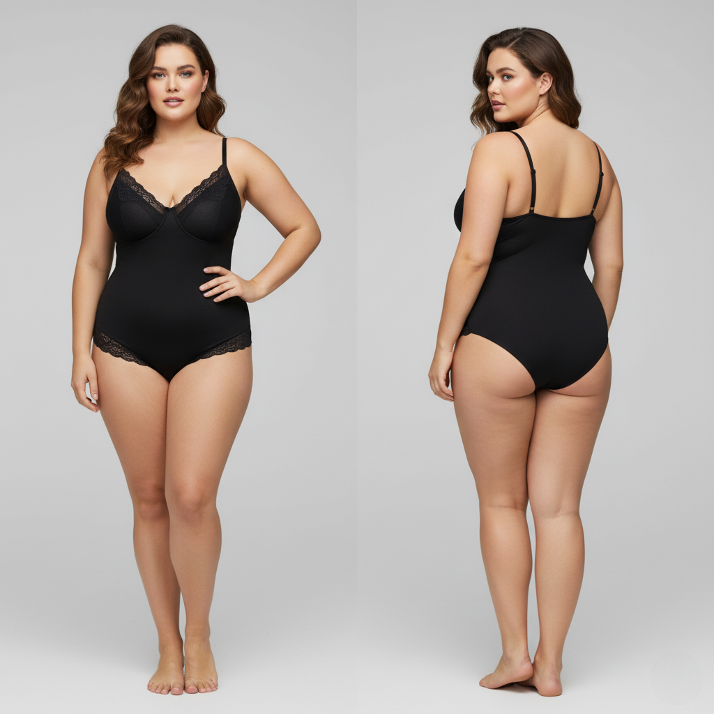 Body Seductor con Encaje – Control Suave & Ajuste Cómodo (Hecho en Colombia)