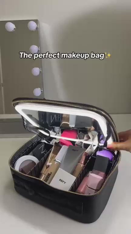 Estuche De Maquillaje Con Espejo Luz Led